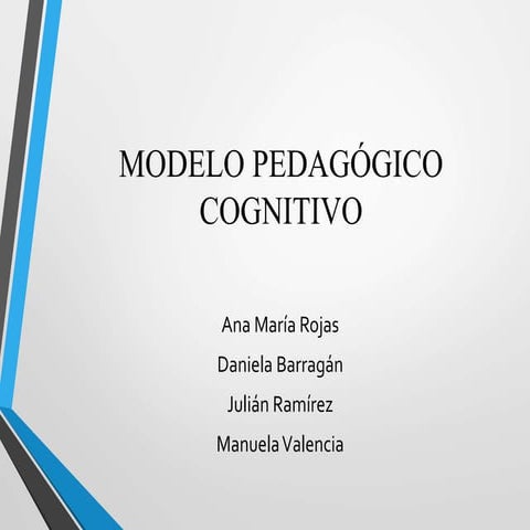 Modelo pedagógico cognitivo