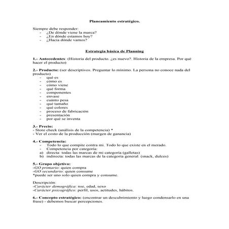 Modelo Planeamiento Estrategico