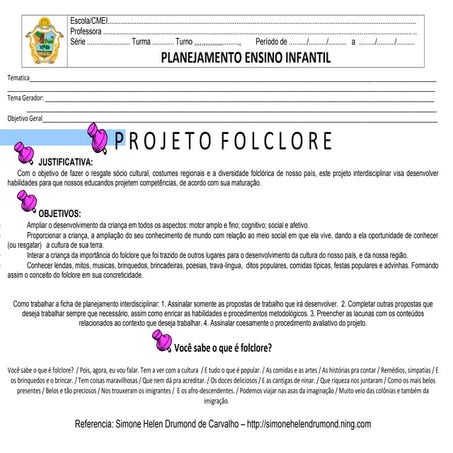 Modelo plano folclore de simone drumond