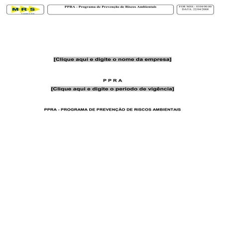 Modelo ppra | DOC