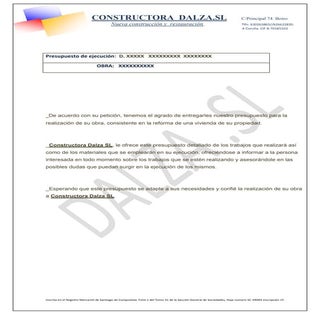 Modelo presupuesto dalza pdf