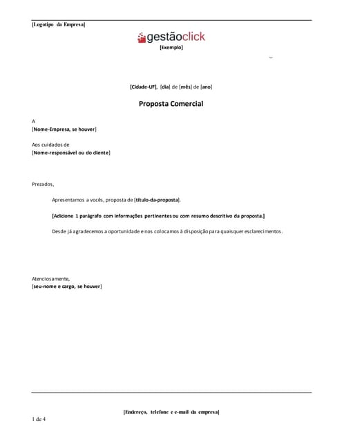 Modelo de Proposta Comercial | GestaoClick