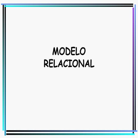 Modelo relacional
