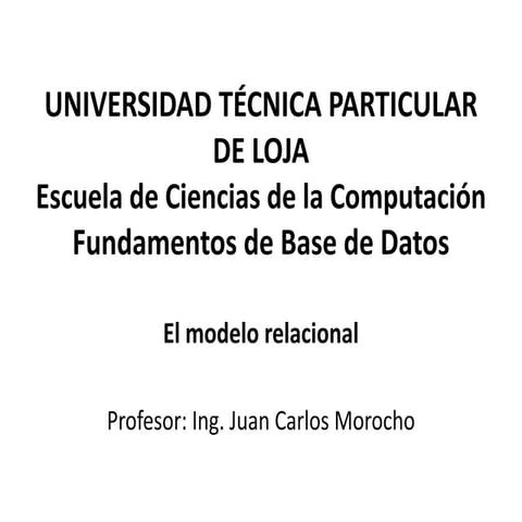 Modelo relacional