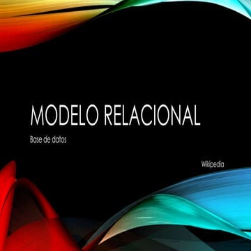 Base de Datos. Modelo Relacional