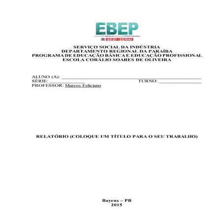 Modelo de relatório simplificado