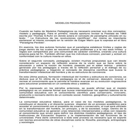Cuadro comparativo de los modelos pedagógicos | DOCX