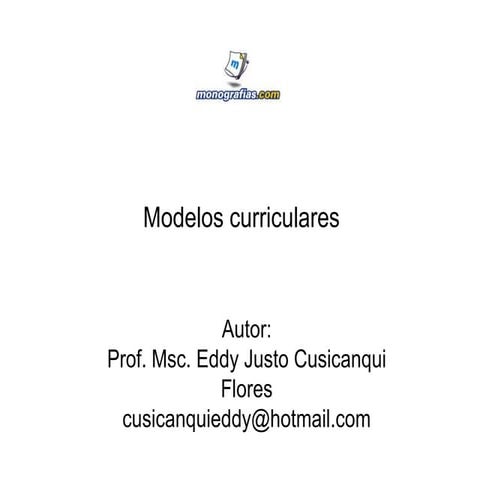 Modelos curriculares