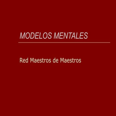 Modelos Mentales