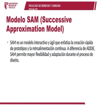 MODELO SAM EN LA ENSEÑANZA VIRTUAL COMO MODELO INTRUCCIONAL | PPTX