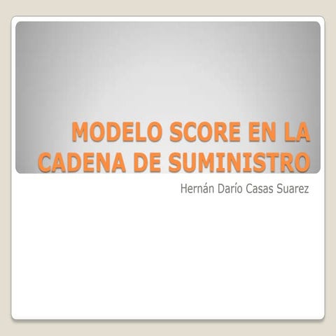 Modelo score en la cadena de suministro | PPTX