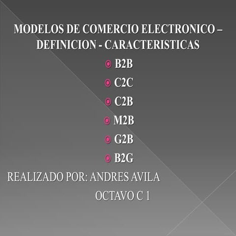 Modelos de comercio electronico