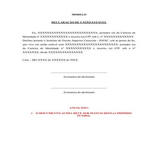 Modelos de declarações