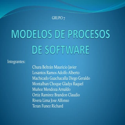 Modelos de desarrollo de software