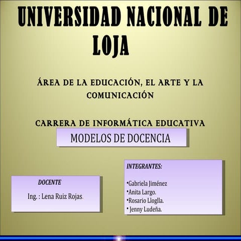 Modelos de docencia ...