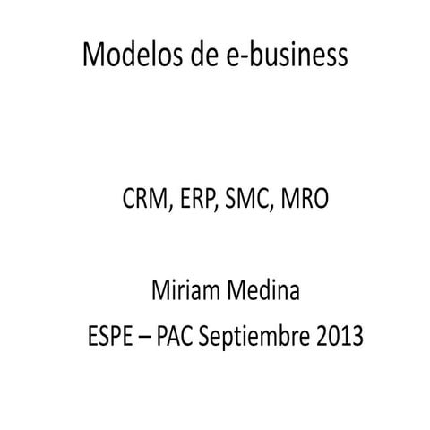 Modelos de e business