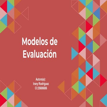 Modelos de evaluacion | PDF