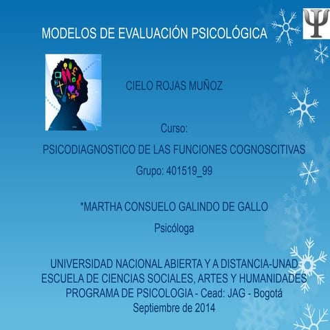 Modelos de evaluación psicológica  Cielo R-
