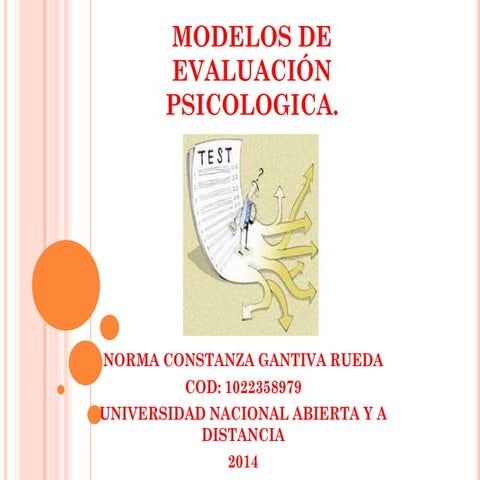 Modelos de evaluación psicologica