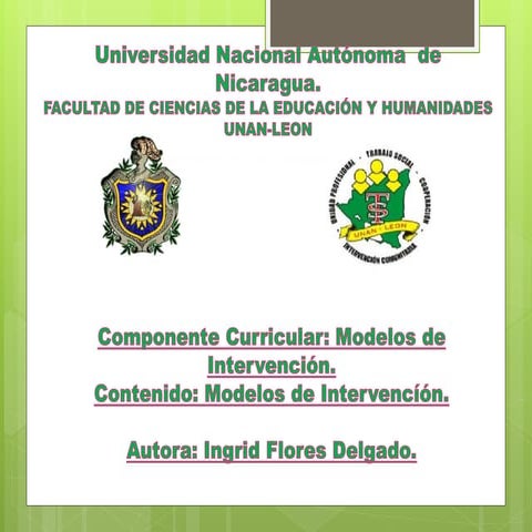 Modelos de intervención