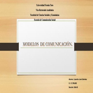 Modelos de la Comuniciòn