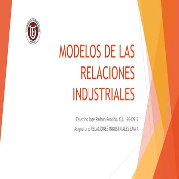 Modelos de las relaciones industriales