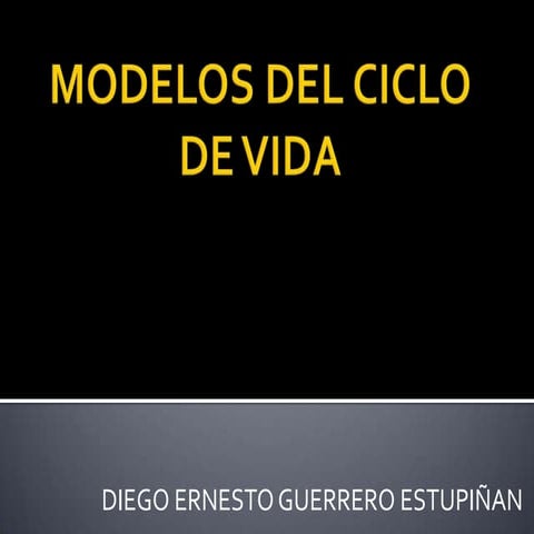 Modelos del ciclo de vida