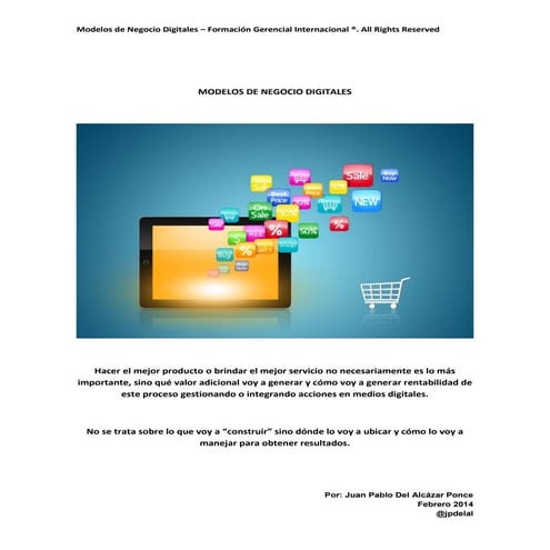 Modelos de negocio digitales 2014