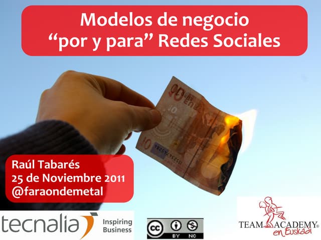 Modelos de negocio "por y para" Redes Sociales