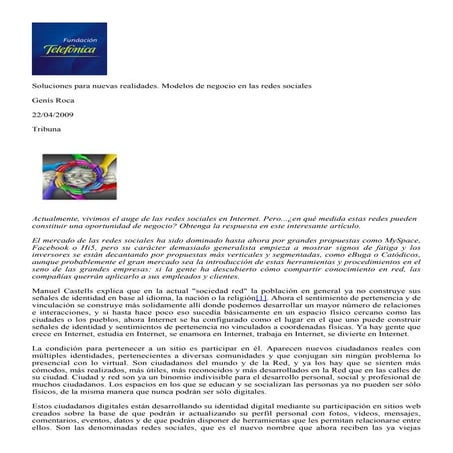 Modelos De Negocios En Las Redes Sociales