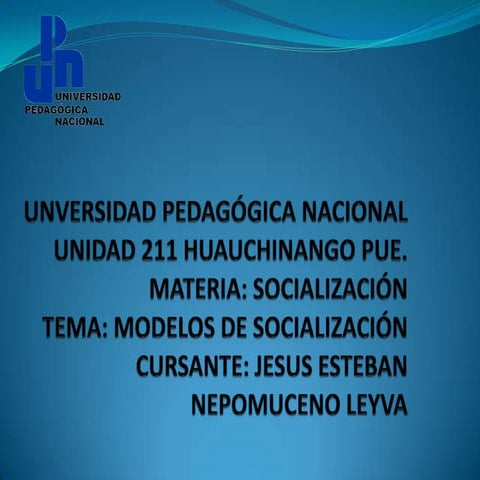 Modelos de socializacion