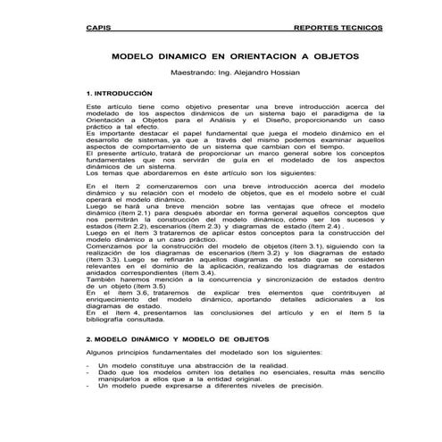 Modelos dinamicos Orientado a Objetos