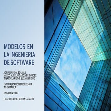 Modelos en la ingeniería de software