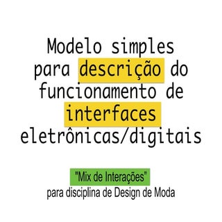 Modelo simples para descrição do ...