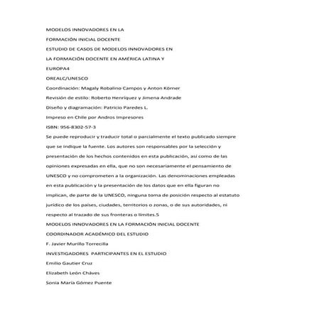 Modelos innovadores en educacion