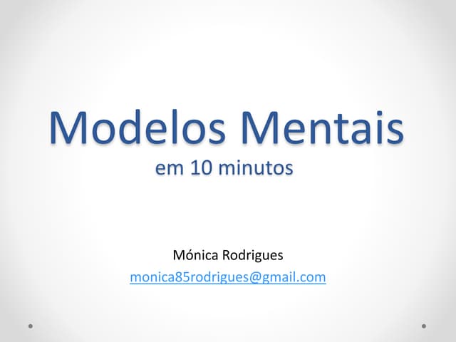 Modelos Mentais em 10 minutos
