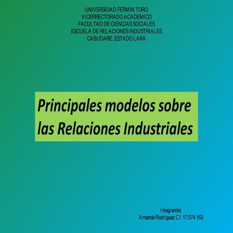 Modelo sobre las RRII | PPT