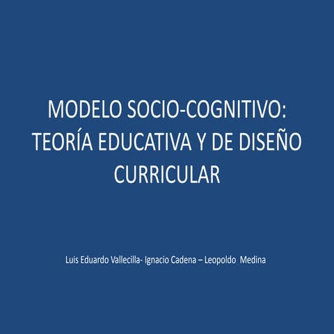Modelo socio cognitivo