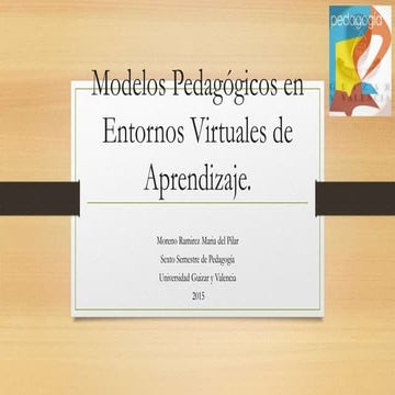 Modelos pedagógicos en entornos virtuales de aprendizaje
