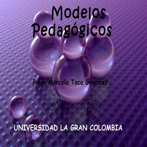 Modelos pedagogicos