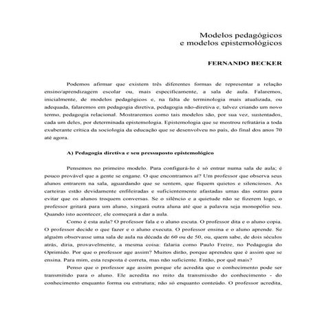 Modelos pedagogicos | PDF