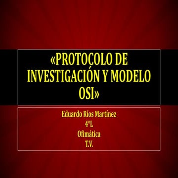 Modelos y protocolos redes