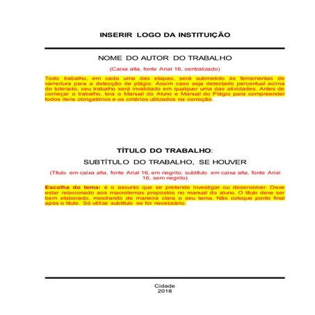 Modelo De Artigo Cientifico De Tcc Faveni Doc