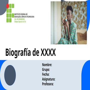 Modelo de trabalho sobre personalidades em Espanhol