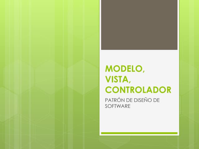 Modelo, vista, controlador