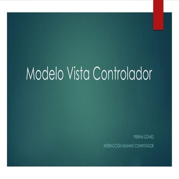 Modelo vista controlador #ihcpfgigs_Diseñoweb