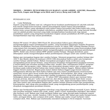 Model pembelajaran assure