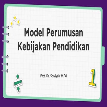 Model Perumusan Kebijakan Pendidikan Pptx