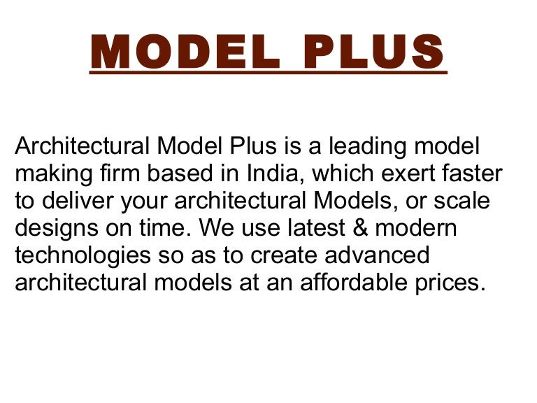 Architectural model making
