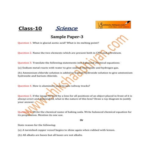Model question paper 3